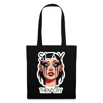 Slay Then Cry Illustration - Stoffbeutel - Schwarz - Vorne