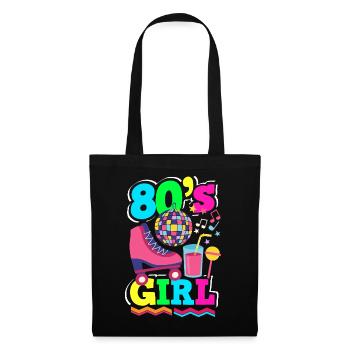 Retro Back to the 80s Vintage Design - Stoffbeutel - Schwarz - Vorne