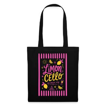 Limoncello - La dolce vita - Stoffbeutel - Schwarz - Vorne