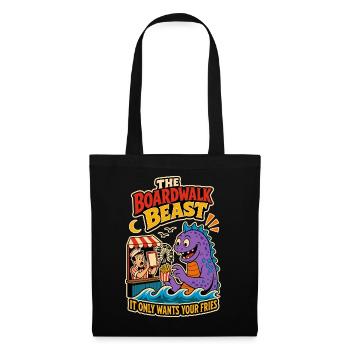 Boardwalk Beast – Funny French Fries Monster - Tote Bag - black - Front
