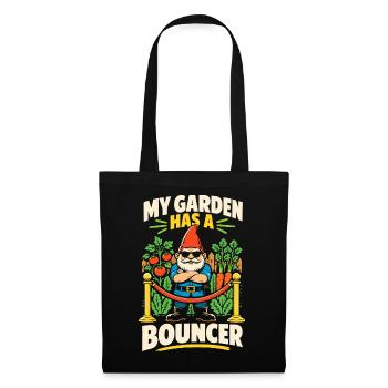 Gartenzwerg – My Garden Has a Bouncer - Stoffbeutel - Schwarz - Vorne