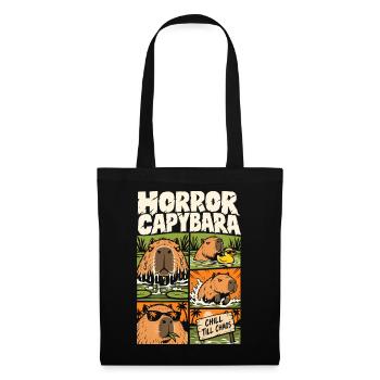 Horror Capybara – Chill Till Chaos Comic - Stoffbeutel - Schwarz - Vorne