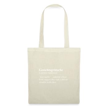 Face Slide Funny German Idiom - Tote Bag - nature - Front