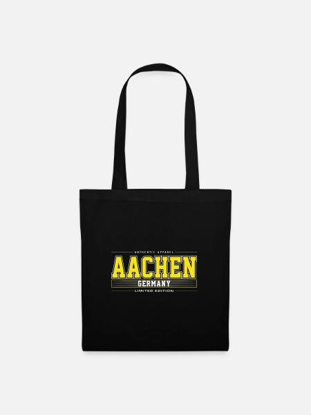 Aachen - Stoffbeutel - Schwarz