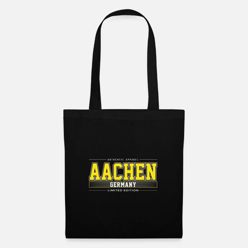 Aachen - Stoffbeutel - Schwarz