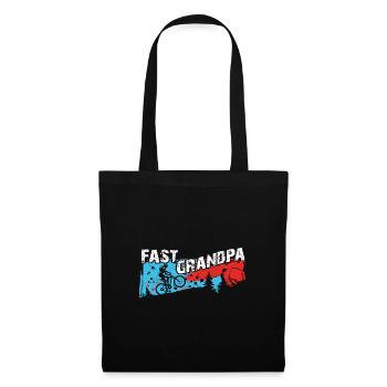 Fast grandpa on the bike - Tote Bag - black - Front