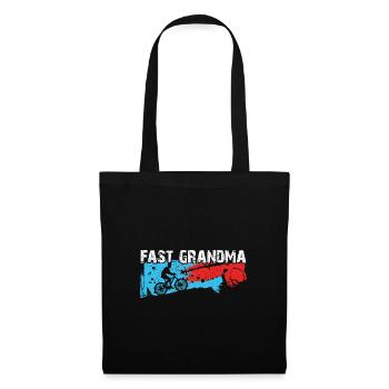 Quick granny on the bike - Tote Bag - black - Front