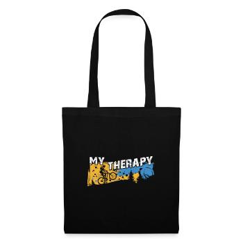 Riding a bike is my therapy - Tote Bag - black - Front