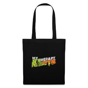 Bicycle biking is my therapy - Tote Bag - black - Front