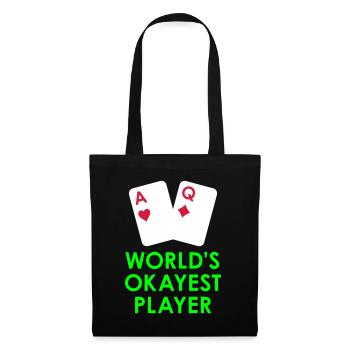 World's okayest player (two playing cards) - Tote Bag - black - Front
