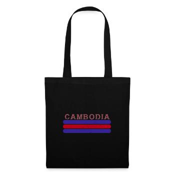 Cambodge Drapeau Asie Tradition Vacances - Sac en tissu - noir - Devant