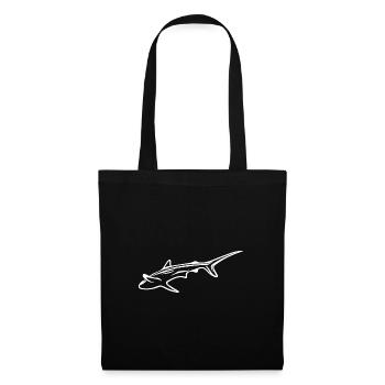 Elegant shark in drift current - Tote Bag - black - Front