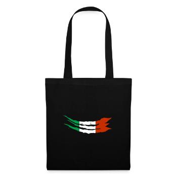 Drapeau de l’Italie Scratch Griffes du drapeau italien - Sac en tissu - noir - Devant