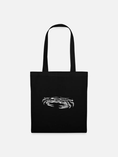 Small crab voracious beach crab with scissors - Tote Bag - black
