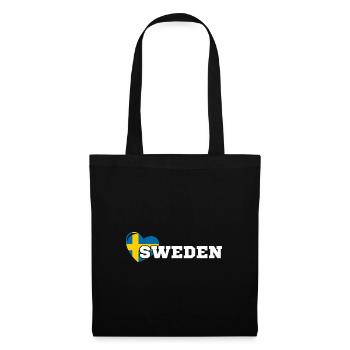Schweden Wikinger Sverige Skandinavien Volk - Stoffbeutel - Schwarz - Vorne