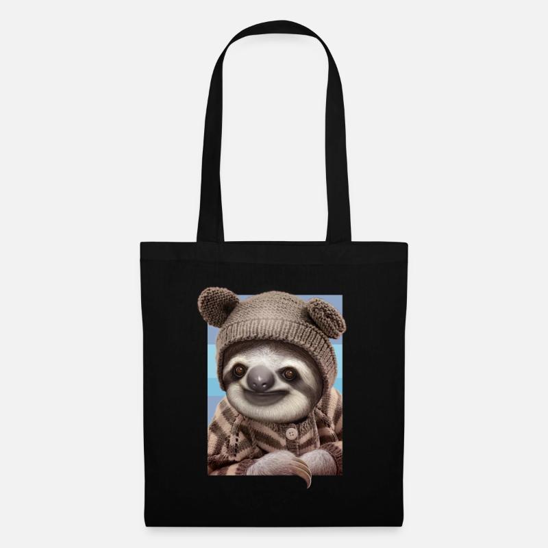 BÉBÉ PARESSEUX PORTE UN PULL - Sac en tissu - noir