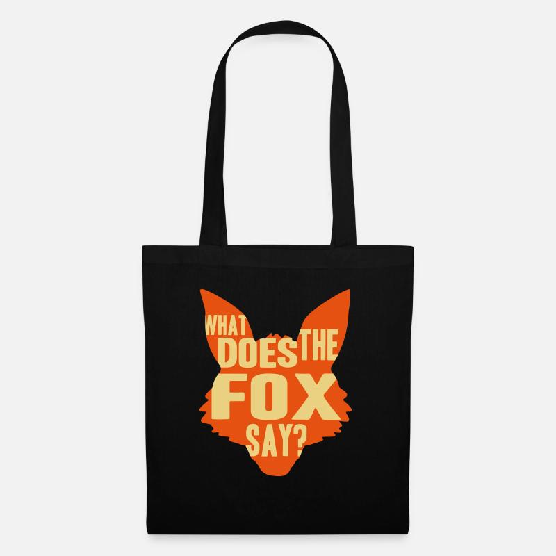 What Does The Fox Say - Stoffbeutel - Schwarz
