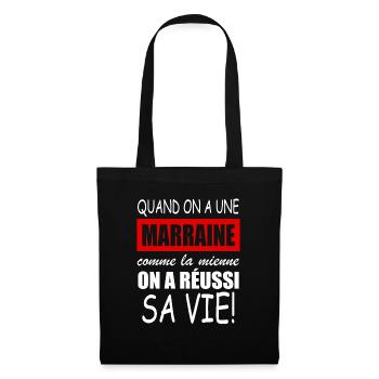 quand on a une marraine comme la mienne - Sac en tissu - noir - Devant