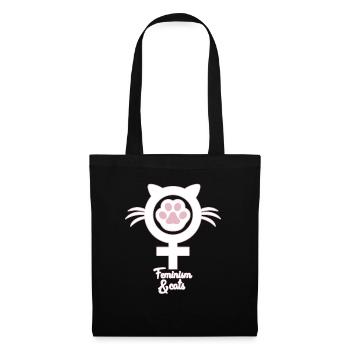 Chats de féminisme - Sac en tissu - noir - Devant