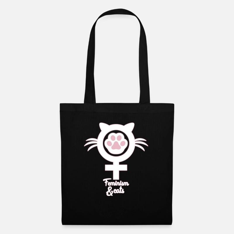 Feminismus Katzen - Stoffbeutel - Schwarz