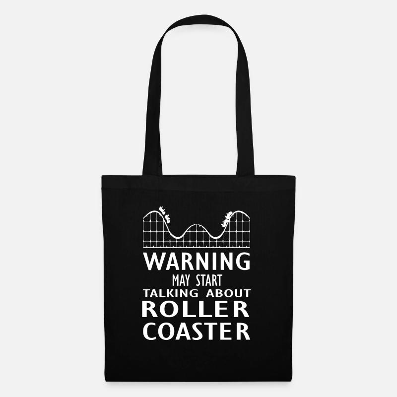 Rollercoaster Achterbahn - Stoffbeutel - Schwarz