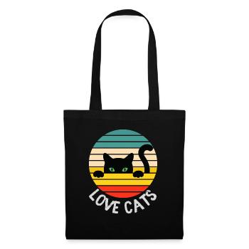 love cats cats love gift idea - Tote Bag - black - Front