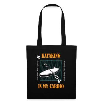 Faire du kayak en tant que Cardio Canoe Whitewater - Sac en tissu - noir - Devant