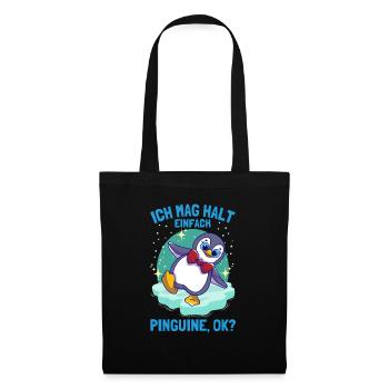 I just like penguins cute penguin - Tote Bag - black - Front