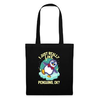 I Just Really Like Penguins Penguin - Tote Bag - black - Front
