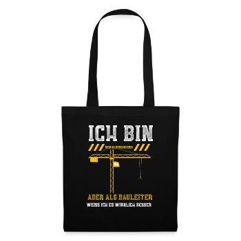 Ich Bin Kein Klugscheißer Aber A... - Stoffbeutel - Schwarz - Vorne