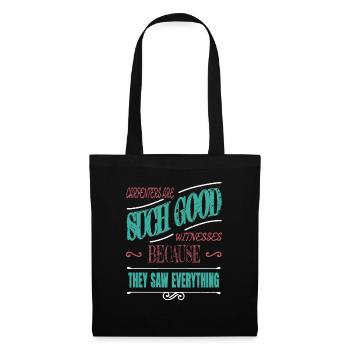 un charpentier t-shirts de prière drôles de dictons - Sac en tissu - noir - Devant
