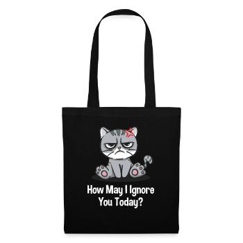 How can I ignore you today, funny sarkas - Tote Bag - black - Front
