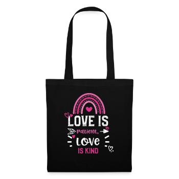 Love is patient, love is kind - Tote Bag - black - Front