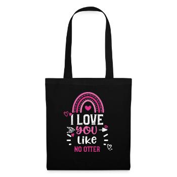 Je t’aime comme aucune loutre - Sac en tissu - noir - Devant
