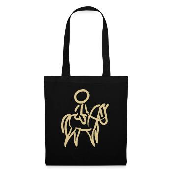 Cavalier sur Cavalier Minimalisme Minimaliste - Sac en tissu - noir - Devant