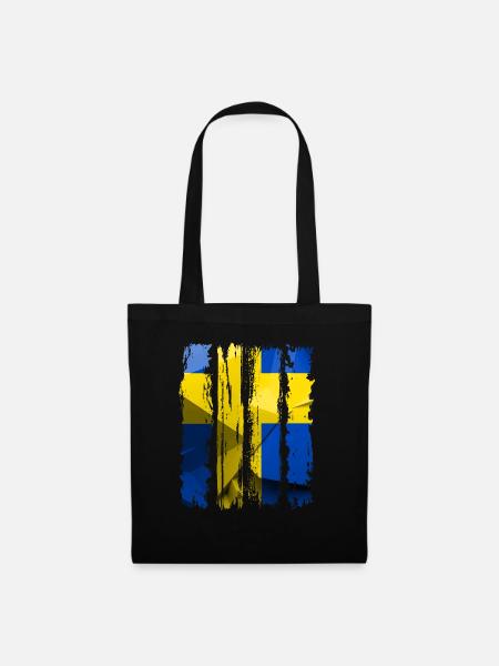 Schweden Schweden Flagge national norden skandinavia - Stoffbeutel - Schwarz