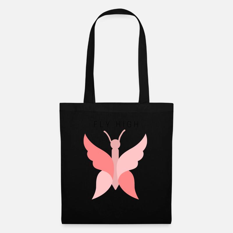 Schmetterling - Stoffbeutel - Schwarz