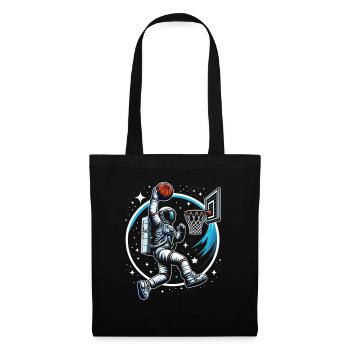 Astronaute faisant du slam dunk basketball - Sac en tissu - noir - Devant