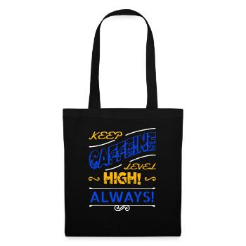 office caffeine coffee cup geek tired funny coffee - Tote Bag - black - Front