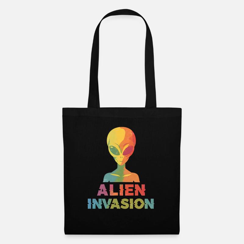Alien Invasion: Space Invasion! - Tote Bag - black