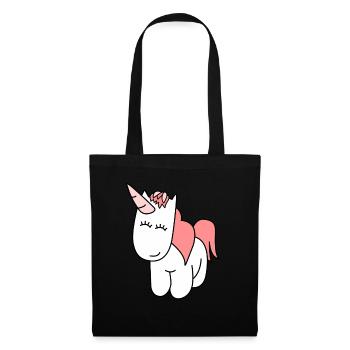 Licorne mignonne pour les enfants | Conte de fées, princesse - Sac en tissu - noir - Devant