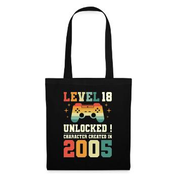 Level 18 Birthday Gamer 18 years old - Tote Bag - black - Front