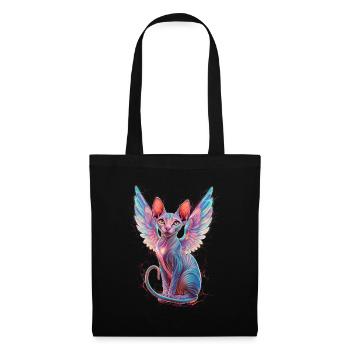 Sphynx Cat pour les amoureux des chats - Sac en tissu - noir - Devant