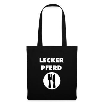 LECKER PFERD - Stoffbeutel - Schwarz - Vorne