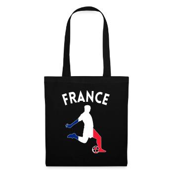 Idée cadeau Football Supporter France - Sac en tissu - noir - Devant