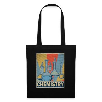 Chemie Lehrer Retro Vintage Geschenk Wissenschaft - Stoffbeutel - Schwarz - Vorne