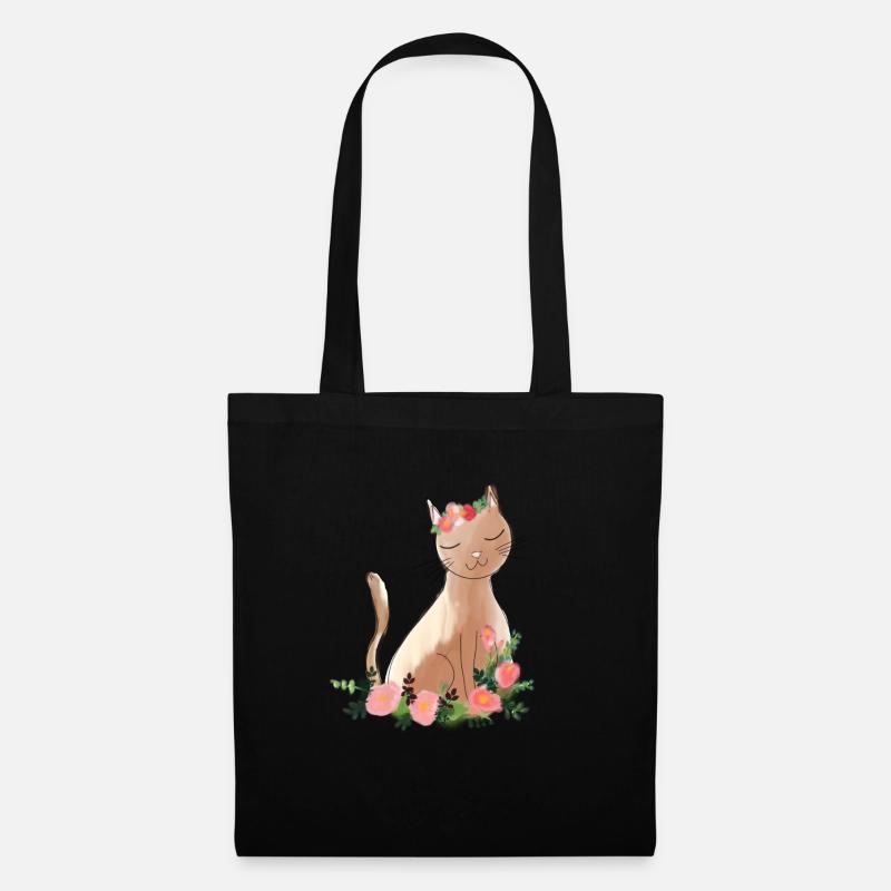 chat - Sac en tissu - noir