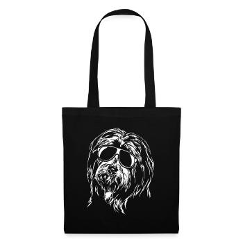 BEARDED COLLIE cool lunettes de soleil chiens Wilsigns - Sac en tissu - noir - Devant