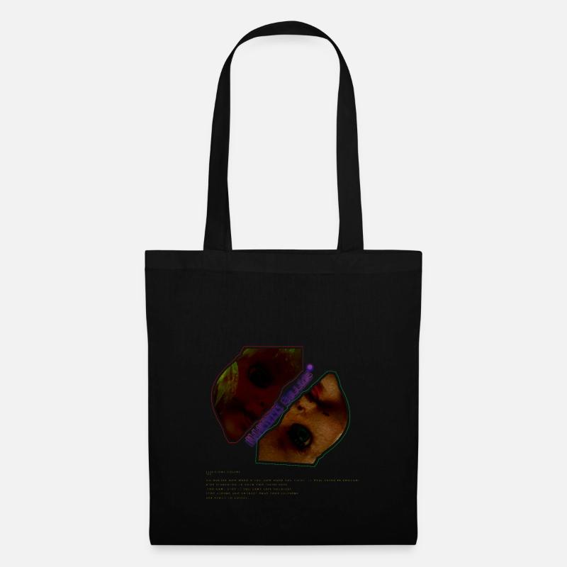 Illusions Collide: Two Faced Doll Graphic - Tote Bag - black