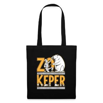 Zookeeper Animal Zoo Wildlife Lover Safari Savanna - Stoffbeutel - Schwarz - Vorne